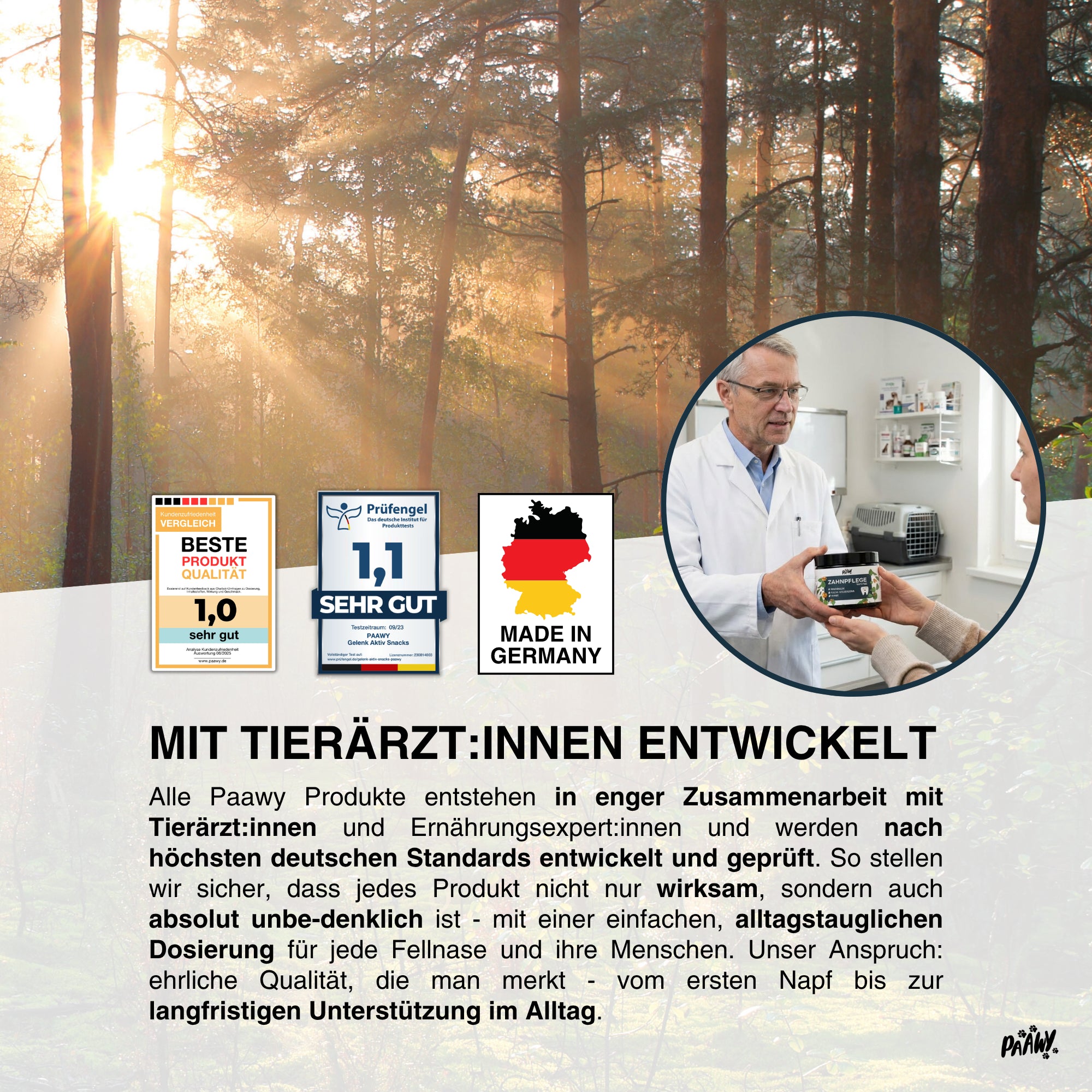 Paawy Dental Topping - die 9-in-1 Zahnpflege für Hunde gegen Zahnbelag, Zahnstein & Mundgeruch | Made in Germany