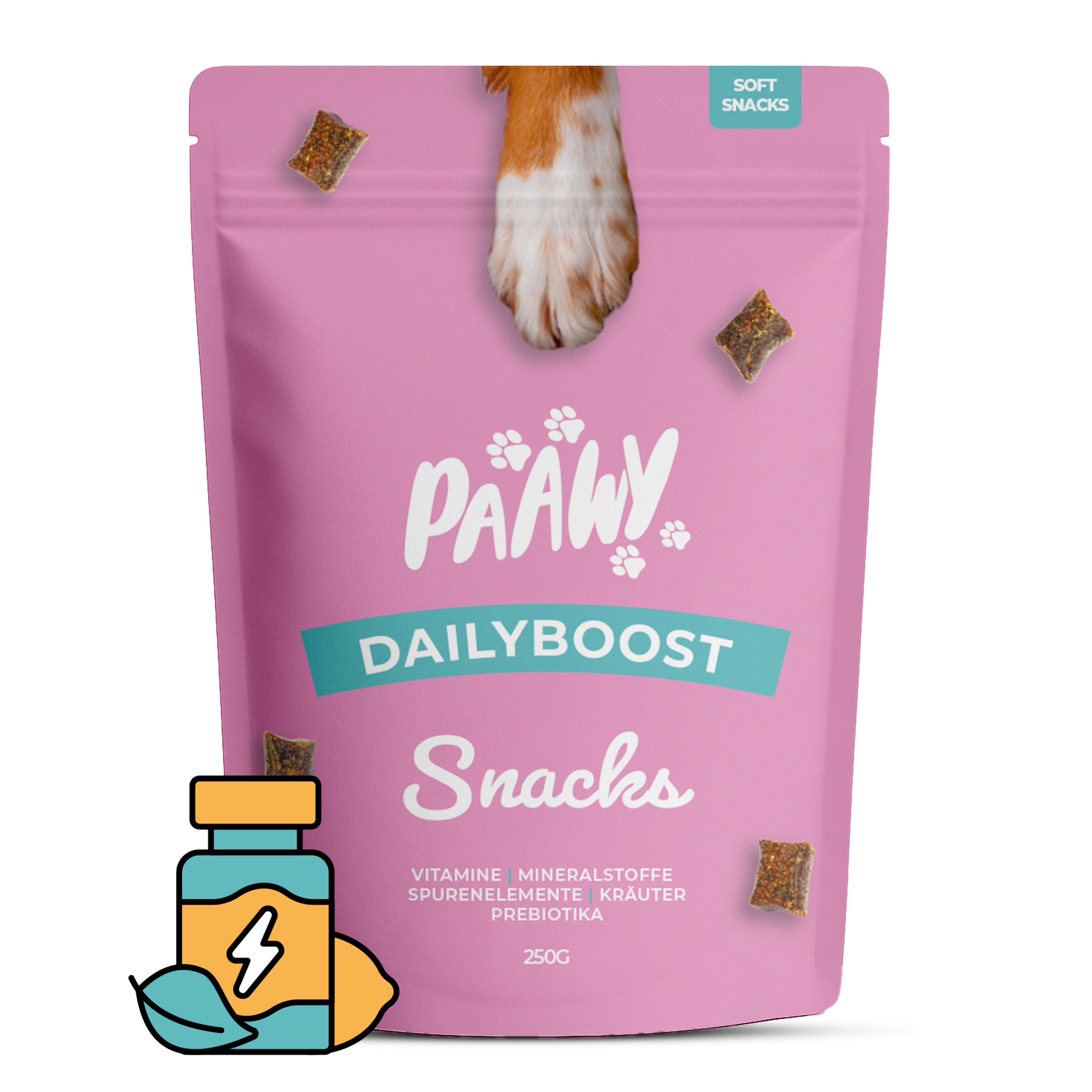 Paawy DailyBoost Snacks – Rundum-Vitalität für Hunde – 29 Vitamine, Mineralien & Kräuter