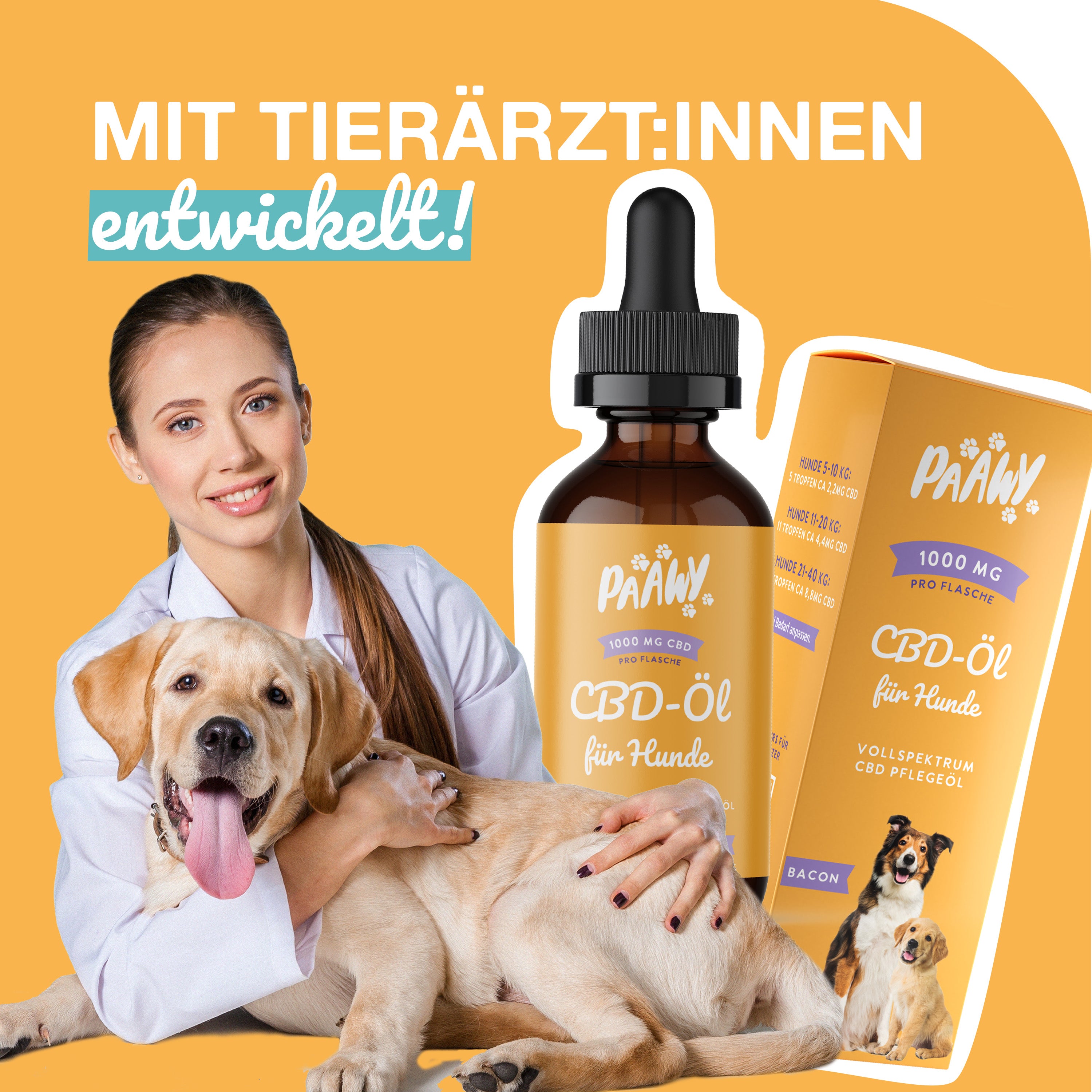 Paawy CBD-Öl speziell für Hunde I Vollspektrum