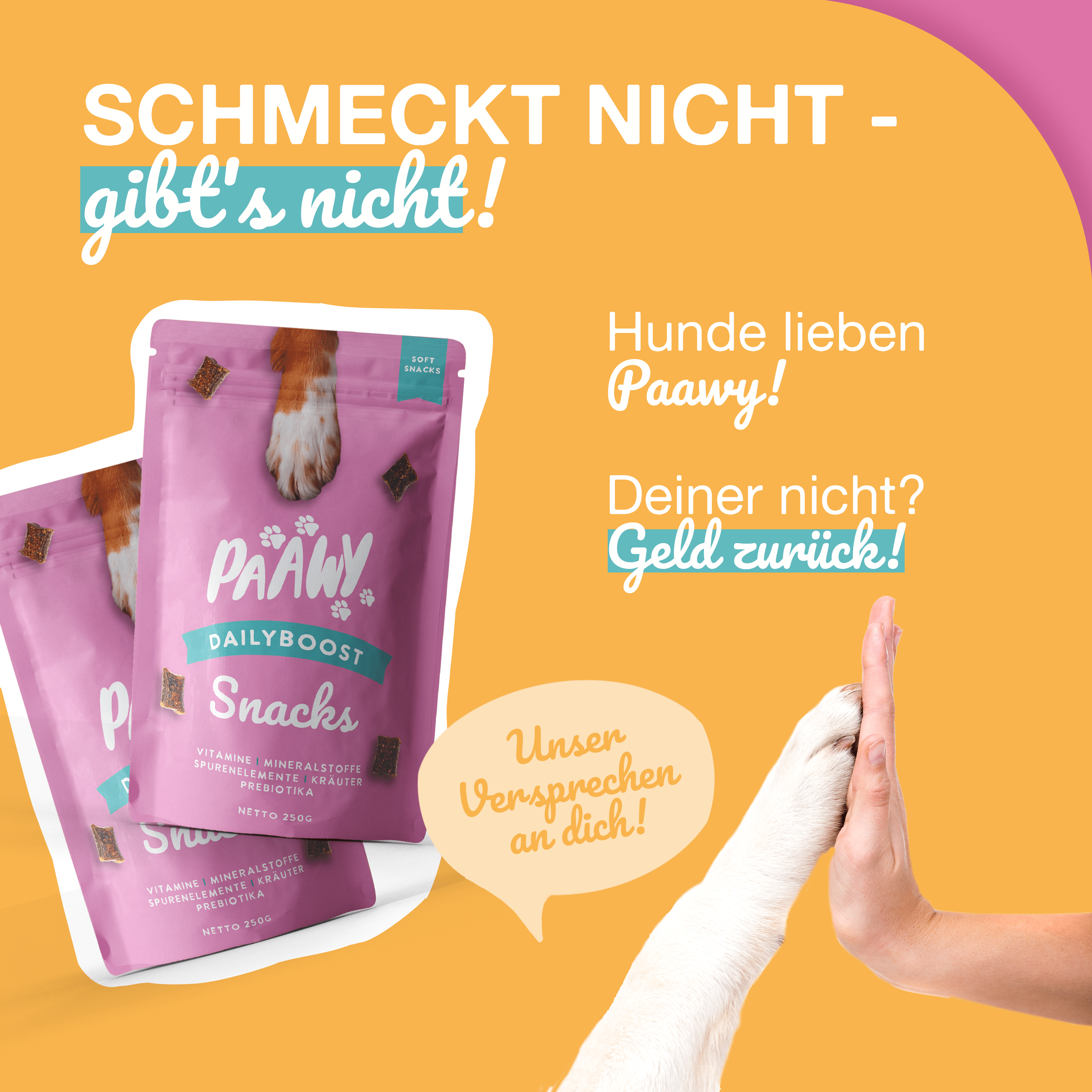 Paawy DailyBoost Snacks – Rundum - Vitalität für Hunde – 29 Vitamine, Mineralien & Kräuter - paawy